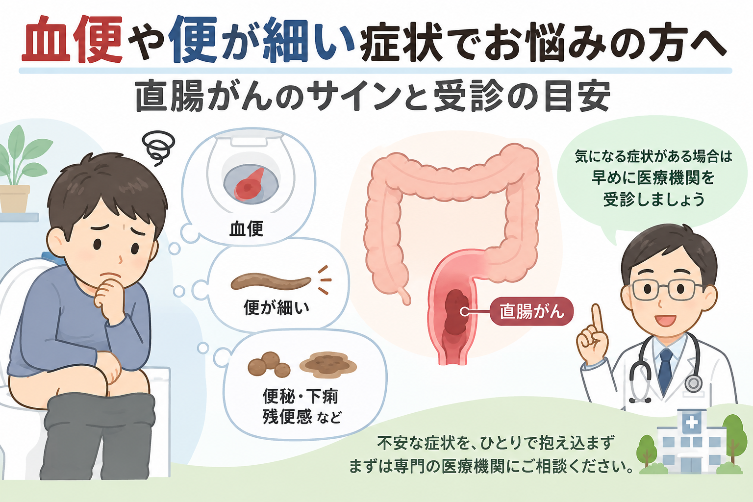 平井で直腸がんや大腸の悩みを相談したい方へ：初期症状・検査・早期発見の重要性